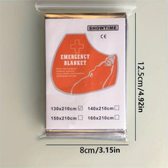 Outdoor First Aid Thermal Blanket 130 Double sided Silvery Survival Blanket
