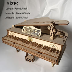 3D Wooden Puzzle Piano DIY Handcrafted Relax Gift for Adults
