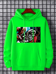 Abstract Painting Print Hoodie Men's Graphic Pullover