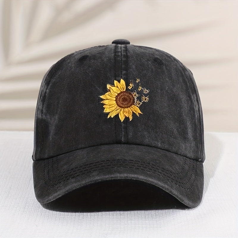 Kids' Vintage Sunflower Baseball Cap Sunshade All-match Peaked Cap