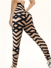 High Waist Allover Print Skinny Leggings