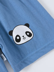 Boys Panda Outfit Shorts & T shirt Crew Neck Casual Summer Kids Clothes