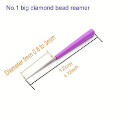 5pcs Jewelry Making Tools Kit Needle Shaped Diamond Reamer DIY