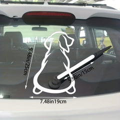 Dog Wagging Tail Rear Wiper Car Sticker