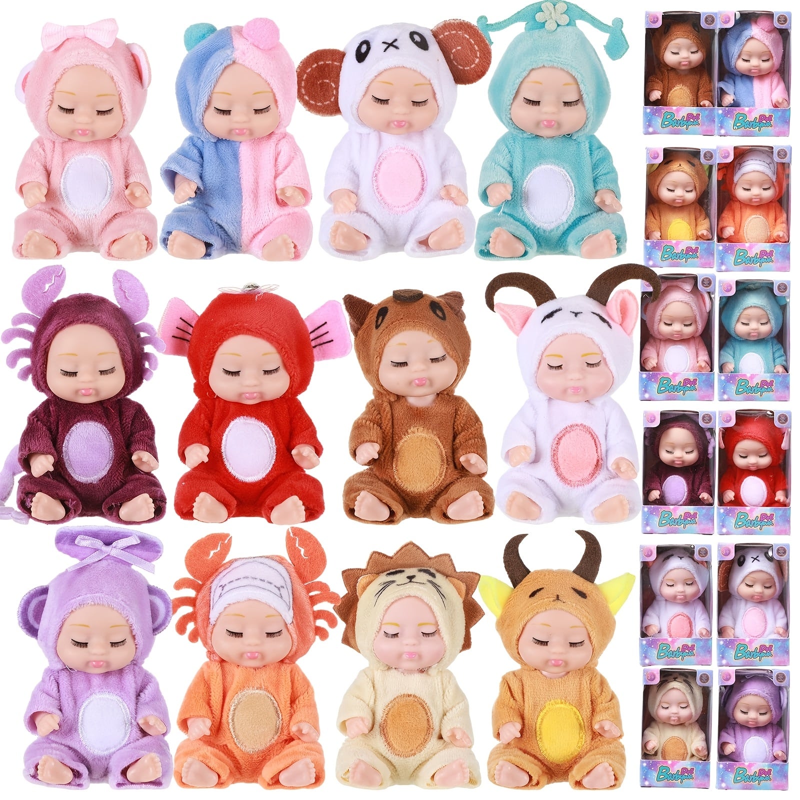 12pcs Princess Doll Twelve Zodiac Signs Theme for Girls and Boys