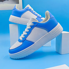 Women's Contrast Skate Shoes Casual Lace Up Outdoor Shoes