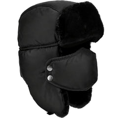 Winter Trapper Hat With Face Cover Windproof Warm Hat