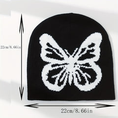 Men's Jacquard Butterfly Beanie Knitted Hat