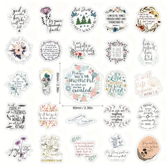 100pcs Bible Verses Text Stickers for Laptop Water Bottles Luggage