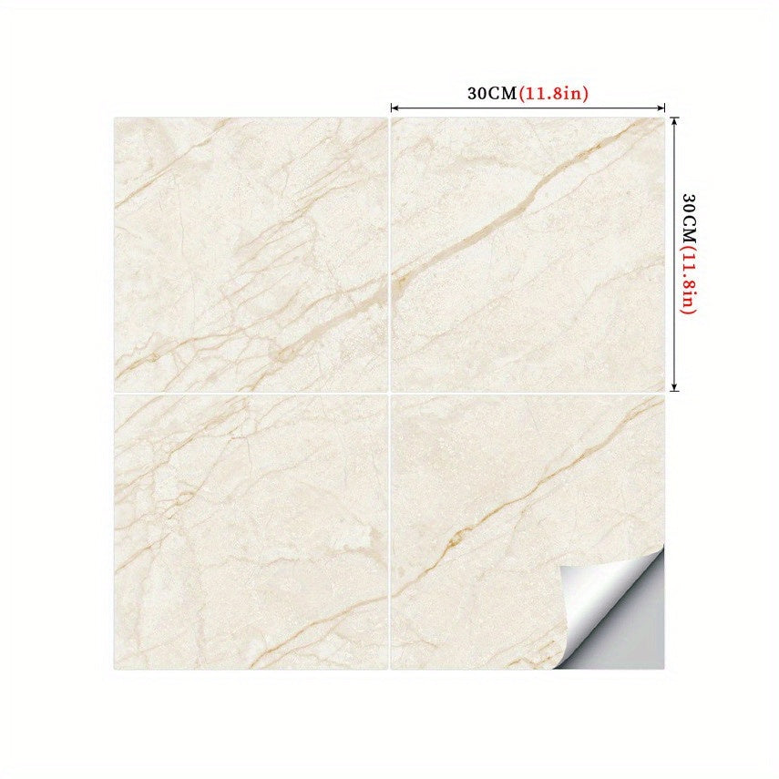 10pcs Marble Sticker Self Adhesive Waterproof PVC Tiles Floor Pops