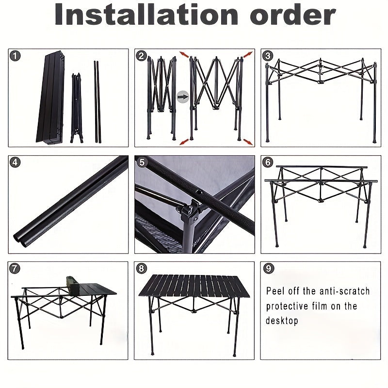Portable Foldable Table for Camping with Storage Bag