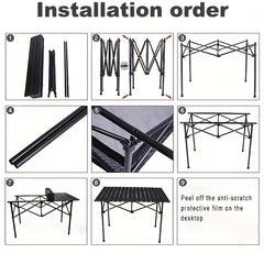 Portable Foldable Table for Camping with Storage Bag