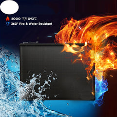 High Temp Resistant Glass Fiber Fireproof File Bag Silicone Portable Storage Bag