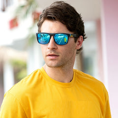 Vintage Square Frame Polarized Sunglasses for Men & Women