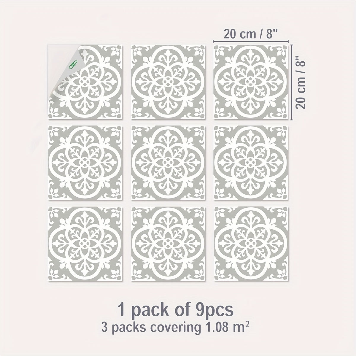 Bohemian Pattern Printed Floor Stickers Waterproof Non slip Wear resistant