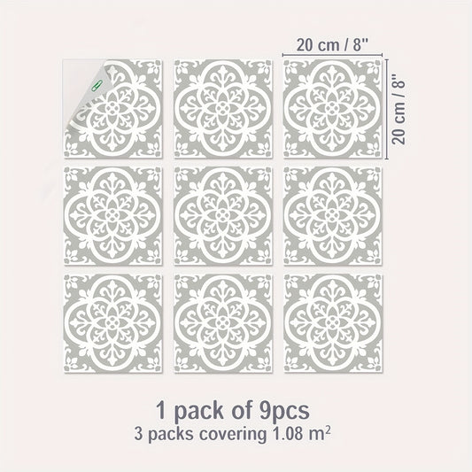 Bohemian Pattern Printed Floor Stickers Waterproof Non slip Wear resistant