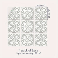 Bohemian Pattern Printed Floor Stickers Waterproof Non slip Wear resistant