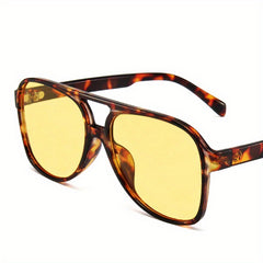 Top Bar Aviator Sunglasses Retro Tortoiseshell UV400 Sun Shades