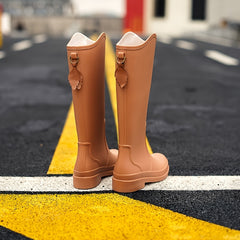 Women's Waterproof High Top Rain Boots Round Toe Platform Anti slip Boots