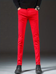 Men's Slim Fit Jeans Medium Stretch Denim Pants