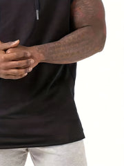Men's Sleeveless Hoodie Tank Top for Outdoor Workout