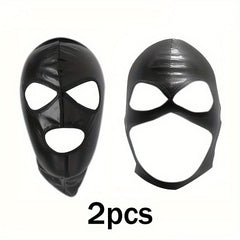 Sexy PU Leather Mask Breathable Headwear Halloween Role Play Props
