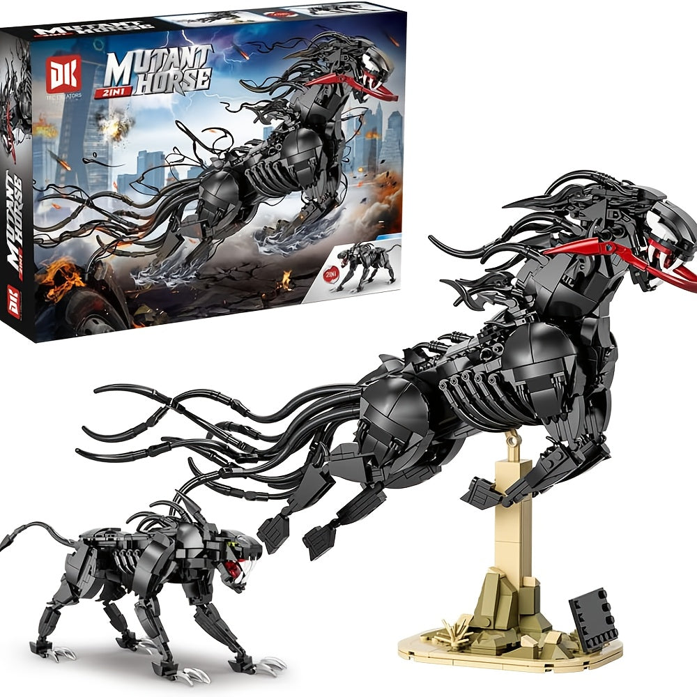 1000pcs Battle Horse Building Blocks 2 in 1 Model Toy for Boys