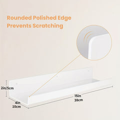 Acrylic Floating Shelves Wall Mounted Bookshelves Thick
