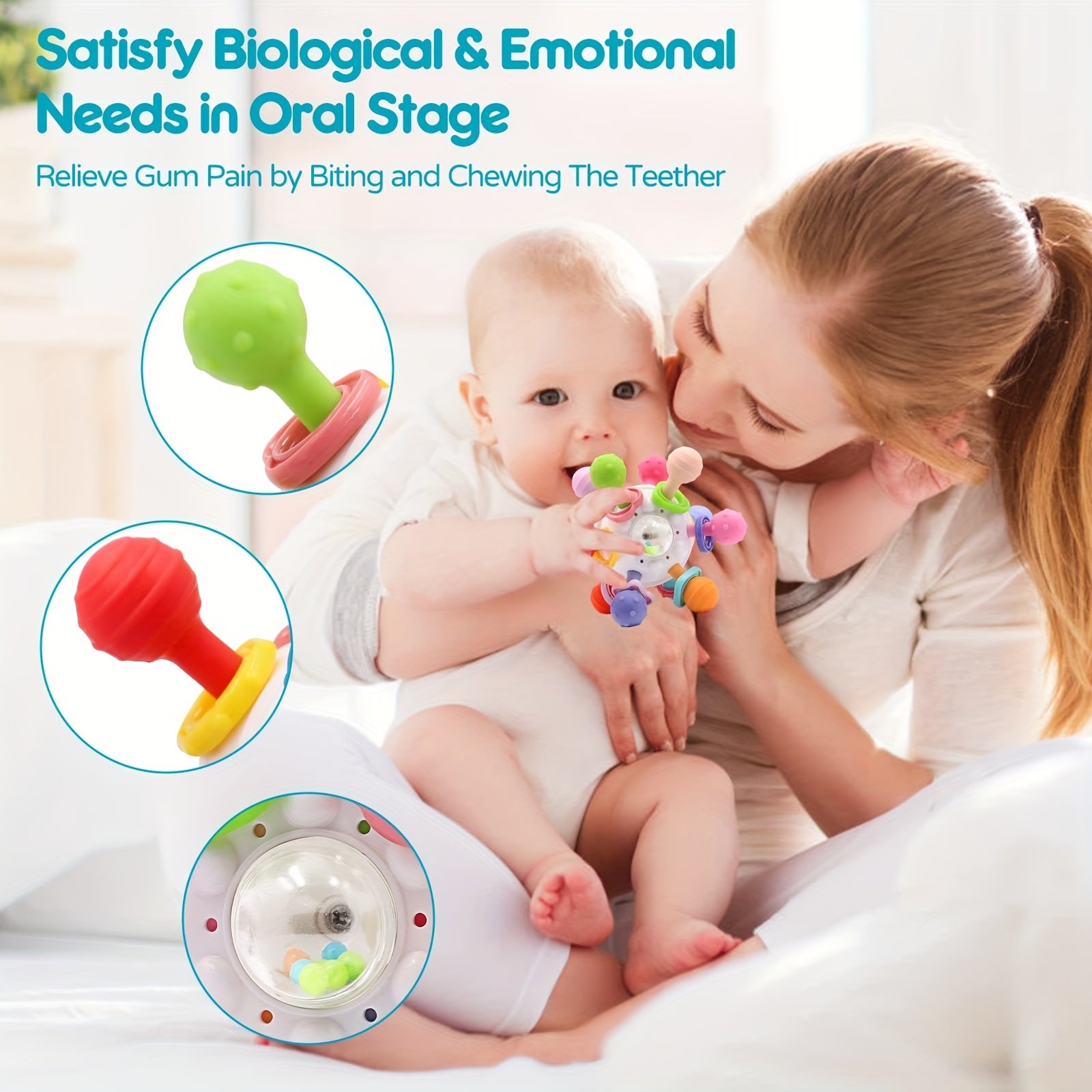 Baby Teething Teether Toys 6-12 Months