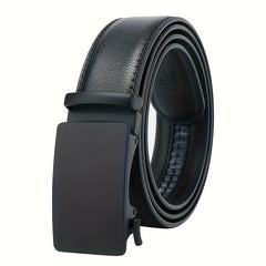 Men's Laser Engraved Automatic Buckle Belt - Durable Stainless Steel