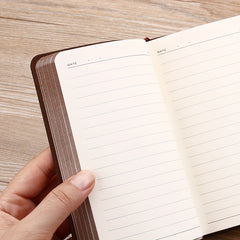 A6 Retro Style Pocket Mini Notebook Leather Writing Book Office School Supplies