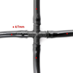 30pcs 1/4'' 4 Way Micro Hose Drip Irrigation Cross Joint Connectors