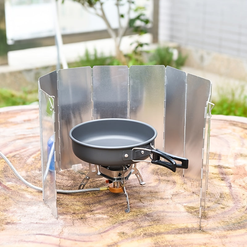 Foldable Gas Stove Windshield 10 12 Plates Windproof Screen