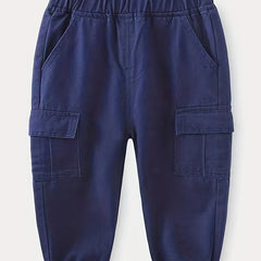 Boys Cargo Pants Elastic Waist Jogger