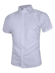 Men's Business Formal Short Sleeve Button Up Shirt