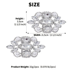 Rhinestone Pearl Shoe Clips DIY Floral Buckle for Wedding Party