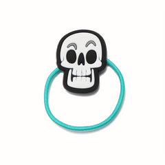 6pcs Halloween Hair Ring Hair Accessories PVC Bat Skull Ghost Witch