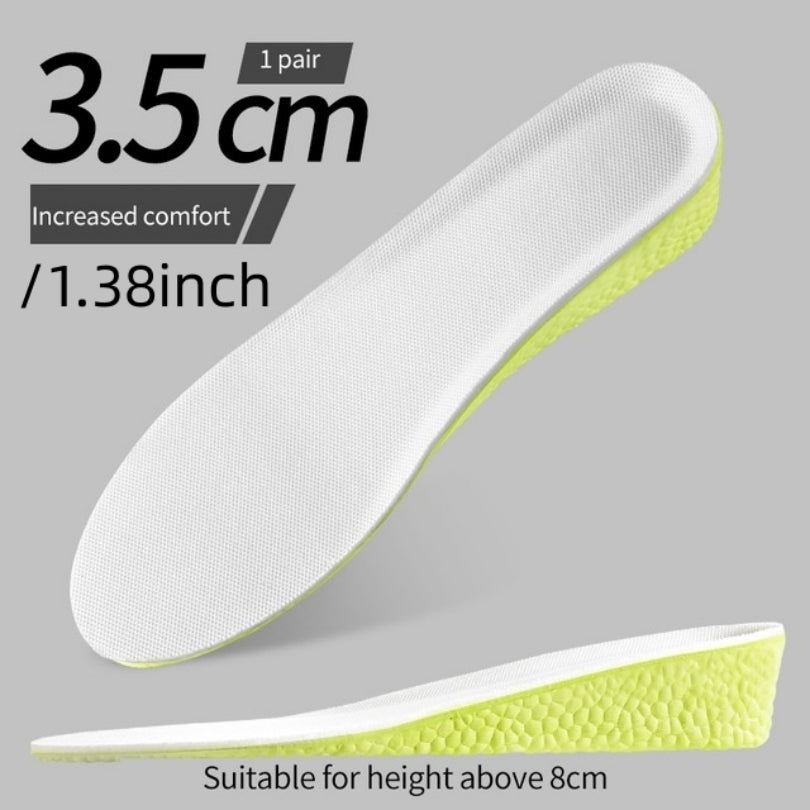 1 Pair Invisible Height Increase Insoles Green Memory Foam Shoes Sole Pad
