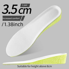 1 Pair Invisible Height Increase Insoles Green Memory Foam Shoes Sole Pad