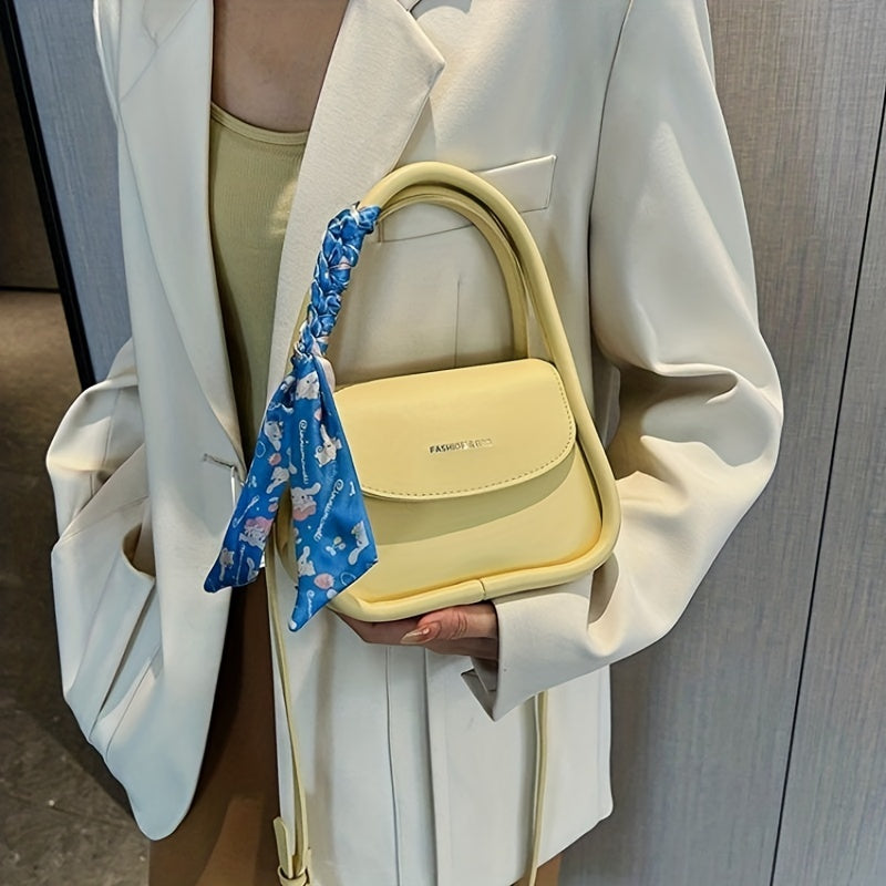 Small Crossbody Bag Women's Handbag With Silk Scarf