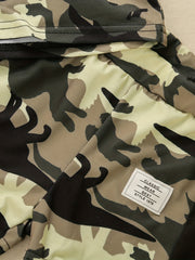 Boys Dino Print Camo T shirt & Shorts Set Kids Summer Clothes