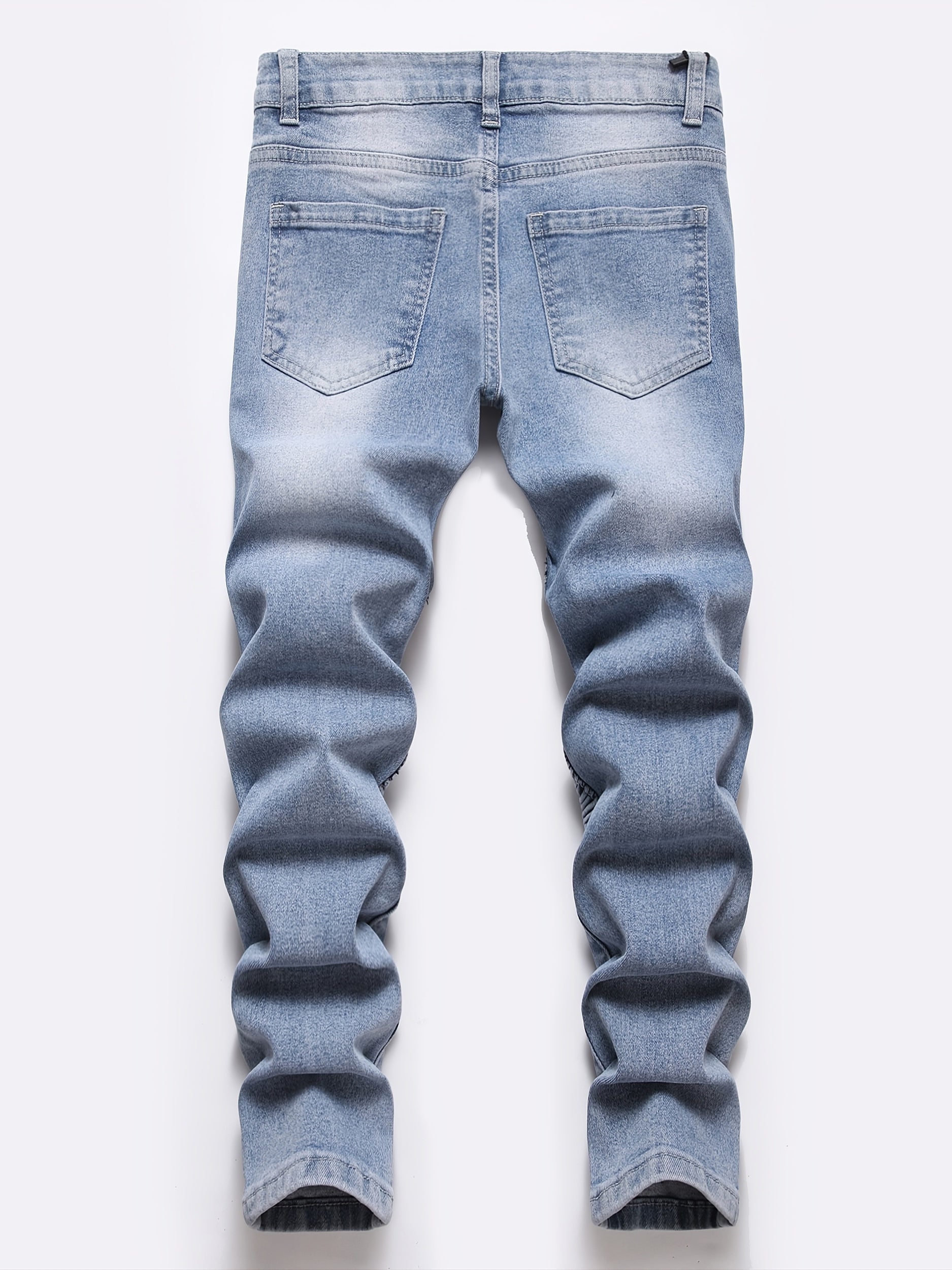 Boys Hip Hop Ripped Jeans Slim Fit Washed Denim Pants Kids Clothes