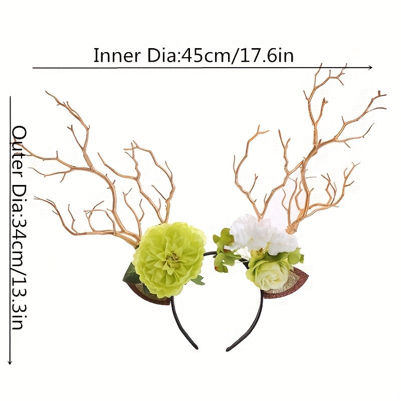 Girl's Flower Branch Headband Christmas Hair Hoop