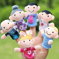 16pc Mini Animal Finger Puppets & Family of 6 Adorable Animals for Kids