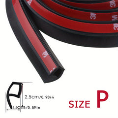 P D Type 2 Meter Car Door Sealing Strip Rubber Sound Insulation And Dust Prevent