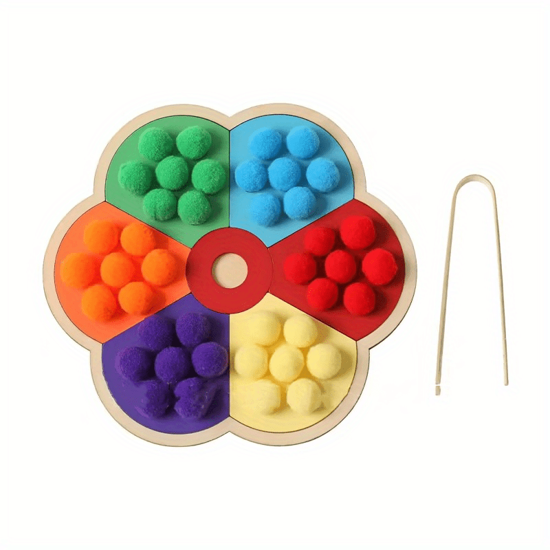 Rainbow Board Clip Ball Toy for Kids Learning & Training