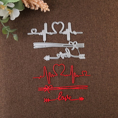 1pc Heart Cutting Dies 3D Love Letter Metal Die Cuts Happy Valentine Stencil
