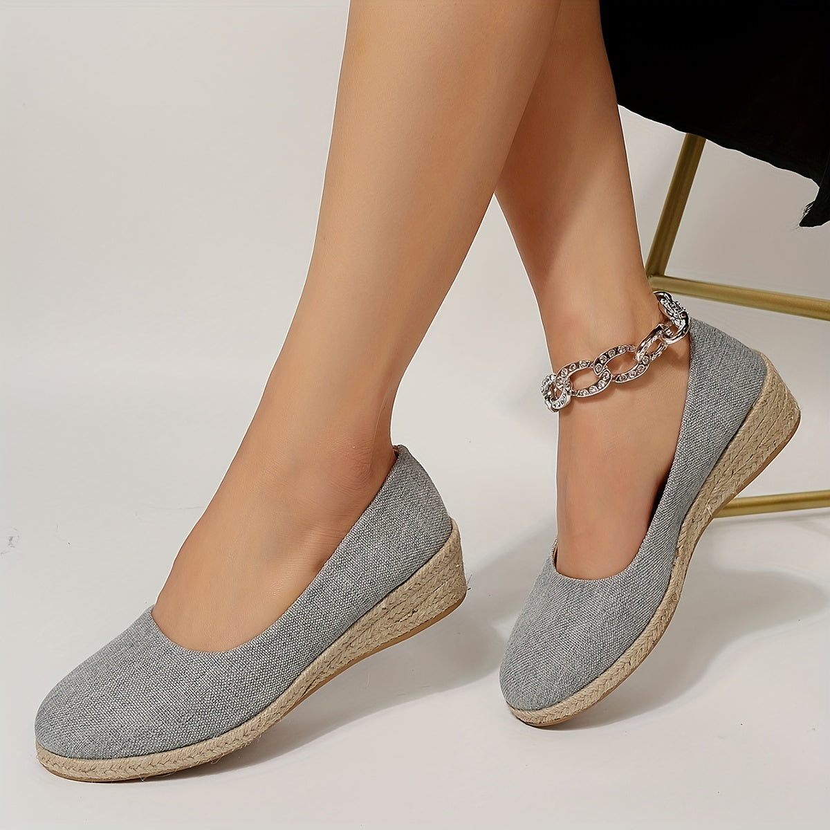 Women's Wedge Shoes Comfortable Slip On Closed Toe Casual Walking Shoes