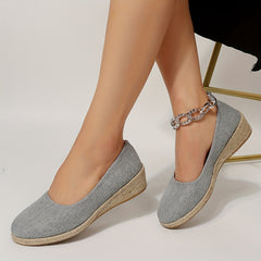 Women's Wedge Shoes Comfortable Slip On Closed Toe Casual Walking Shoes