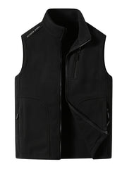 Men's High Collar Fleece Vest - Stay Warm and Stylish